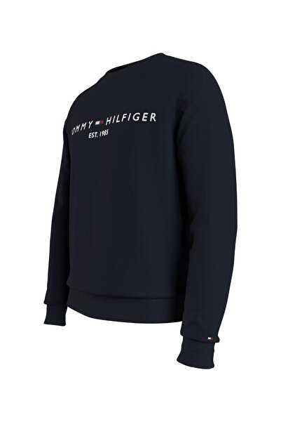 Tommy Hilfiger Erkek Göğüste Marka Logolu Ve Marka İmzalı Bisiklet Yakalı Organik Pamuklu Kollarda M