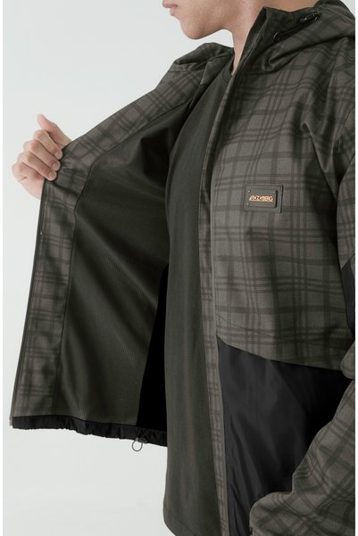 Longberg Men's Mesh Lined Hooded Pocket 100% Waterproof Windbreaker Raincoat
