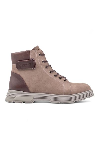 Voyager 6409 Men's Khaki Leather Boots Toupe Nubuck