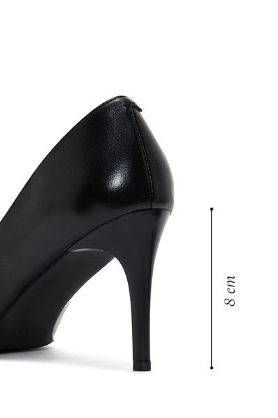 Derimod Black Leather Stiletto - Thin Heels, Women's, 24wfd 160018