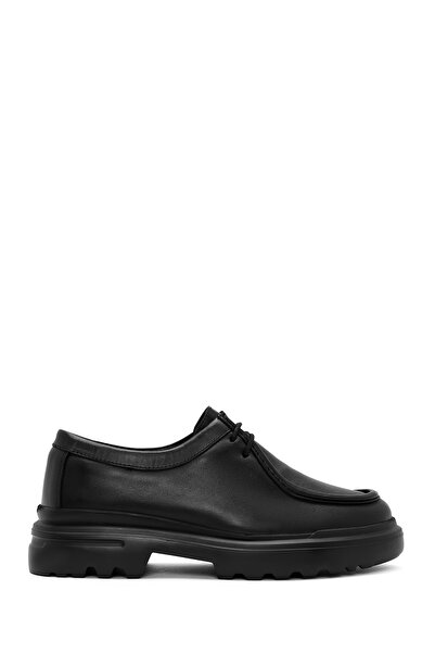 Derimod Black Leather Men's Casual Shoes - Lace-up, 24WFD 681318