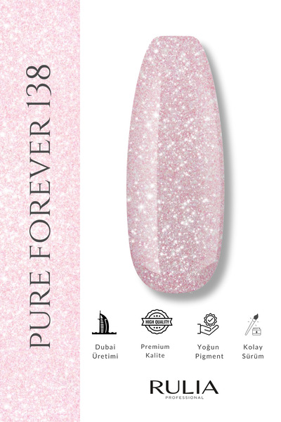 Rulia Professional Renkli Base Coat Pure Forever 138 15 ml - Made in Dubai - ...