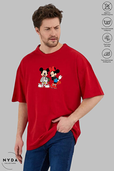 Nyda Collections Μπλουζάκι Unisex με λαιμόκοψη ποδηλάτου, με στάμπα Minnie Mi...