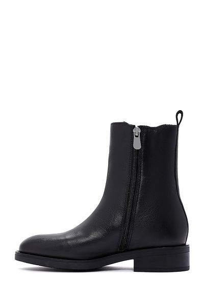 Derimod Black Leather Women's Boots - Zippered, Casual, 24wfd 550218