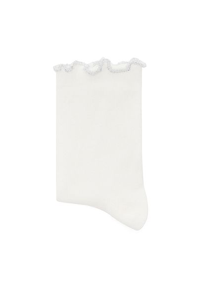 Derimod White Cotton Women's Socks - 000A2C40036F