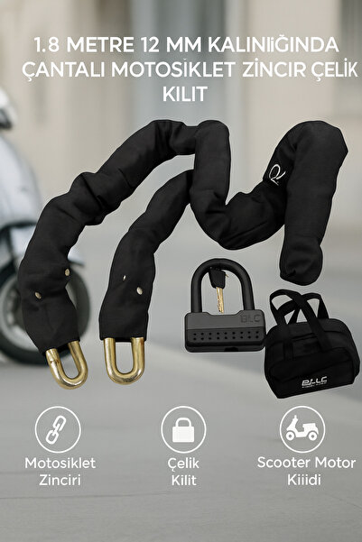 CROW'S TECH Matix 1.8 Metre 12 Mm Kalınlığında Çantalı Motosiklet Zincir Çeli...