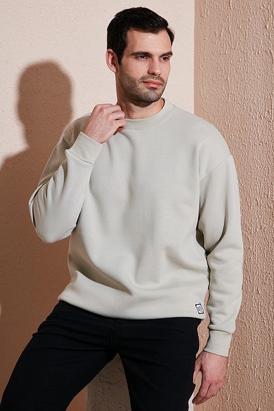 Buratti Regular Fit Crew Neck Cotton Lining Soft Raised Sweat Men's SWEAT 5905255