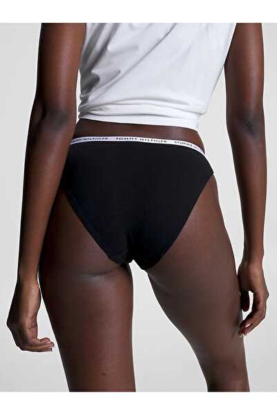 Tommy Hilfiger Kadın Marka Logılu Elastik Bantlı Organik Pamuklu Günlük Kullanımlı Siyah-Pembe-Koyu