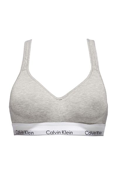 Calvin Klein Women's Gray Sports Bra - Comfortable and Stylish Design