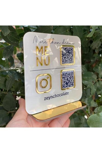 Yönline Restoran & Cafe & Barlara Standlı Pleksi Qr Kod Menü