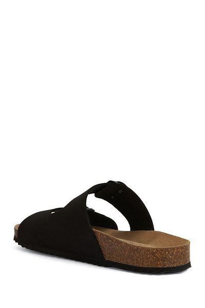 Geox Women's Black D Brionia Nubuck Genuine Leather Slippers D35Lsl00032C9999