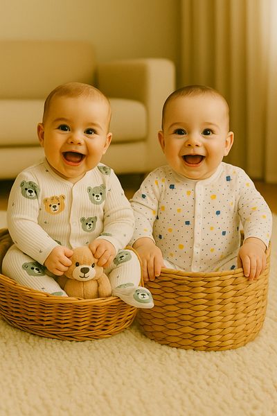 cimcim baby Baby Patterned Jumpsuit Set of Two