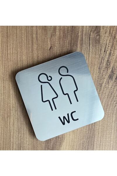 Yönline Modern Self-Adhesive Wc Orientation Sheet with Metal Look