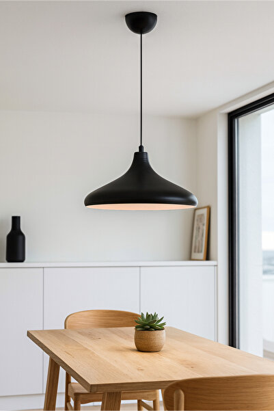 HOMİNG Homing Endüstriyel Dizayn Metal Iç Dış Siyah Büyük Boy Sarkıt