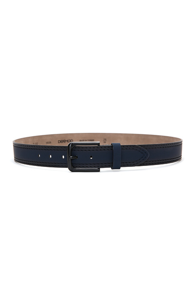 Derimod Curea de piele albastru bleumarin pentru bărbați 000A2D1302818