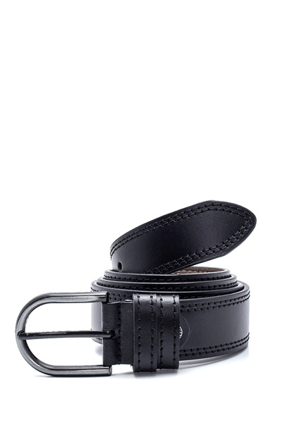 Derimod Men's Black Leather Belt 000A2D1201718