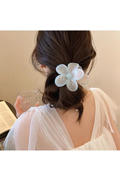 Gunessa مشبك مزين بالزهور مقاس كبير وردي عصري للأطفال باللون الأزرق