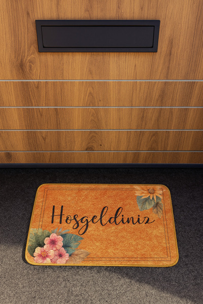 rosfloa rf 40*60 Cm Digital Printed and Washable Sponge Jute Wicker Door Mat