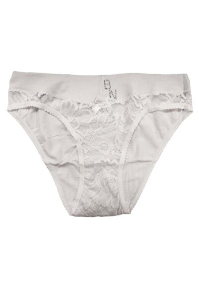 Belinay 2003 Γυναικείο εσώρουχο με δαντέλα μπροστά Λευκό Μ