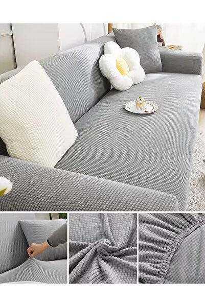 intil Husă de scaun Husă de fotoliu Lycra Stretch Elastic Flexibil Model pătrat Husă de canapea pentru trei persoane