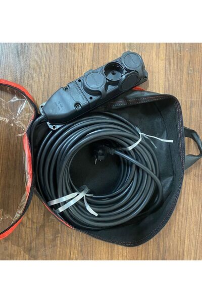KL HOME 10 Meter Electric Cable with Bag - 3-Pole Socket 3X2.5Mm Electric Por...