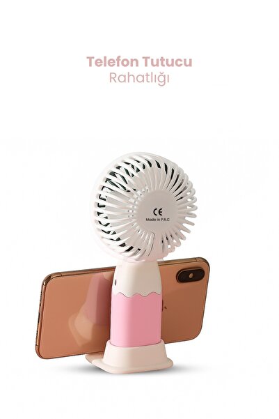 MetaForce Mini Fan Şarjlı Taşınabilir El Vantilatörü Telefon Standı Meyve Figürlü Usb Mini Fan 250Mah 5W Güçlü