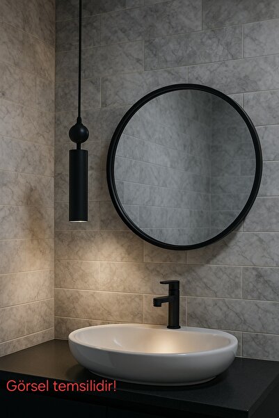 Bozyaka Aydınlatma Sparg Dekoratif Metal Tavan Sarkıt Tekli Siyah Modern Avize (Gün ışığı led ampul dahildir...)