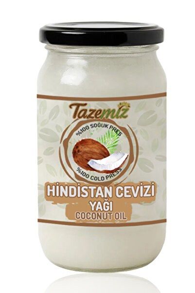 TAZEMİZ Hindistan Cevizi Yağı 1 Lt - Soğuk Pres