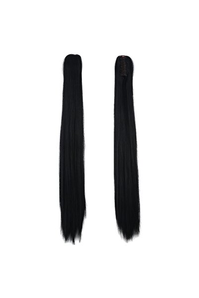 Suzan Peruk Плоска конска опашка с катарама - черна