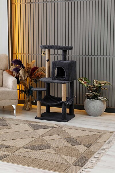 Pati Store Çok Katlı Yıkanabilir Kedi Tırmalama Ve Oyun Evi - Dubai Antrasit