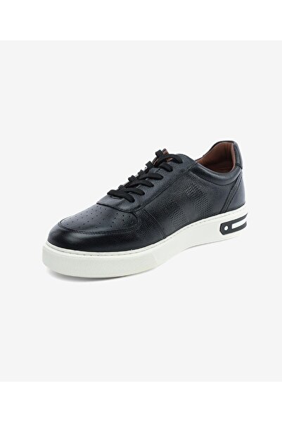 Greyder Erkek Siyah Hakiki Deri Sneaker Ayakkabı 5Y1SA14810