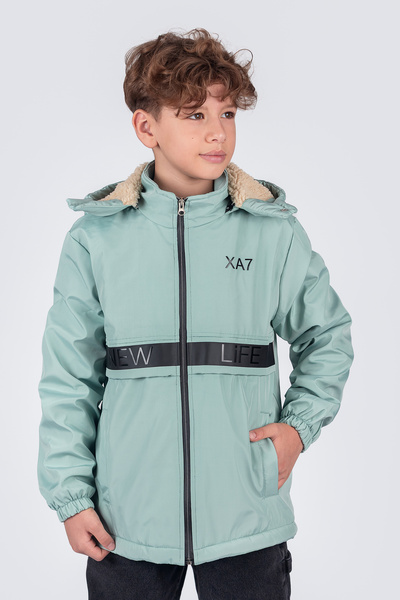 Pina Kids Boy's Removable Hood New Life Printed Winter Coat Km7361
