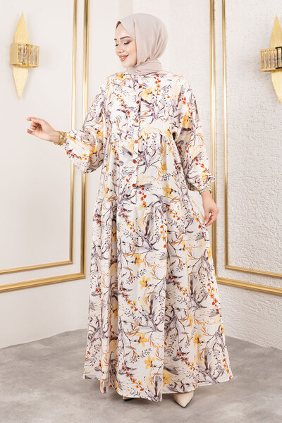 Tesettür Dünyası Lamia Elbise TSD250211 Gri