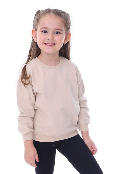 ZUZUNGA Basic Solid Color Pink Brushed Soft 100% Cotton Sweatshirt