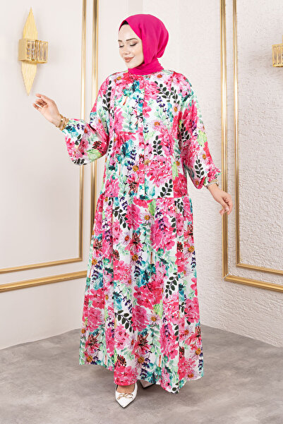 Tesettür Dünyası Φόρεμα Lamia TSD250211 Φούξια
