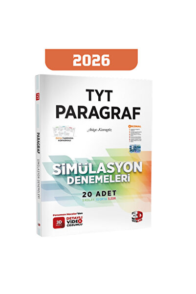 3D Yayınları 2026 3D TYT Simülasyon Paragraf Denemeleri
