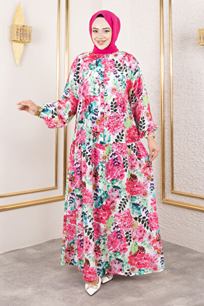 Tesettür Dünyası Φόρεμα Lamia TSD250211 Φούξια