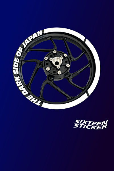 Yamaha 'the Dark Sıde Of Japan' Motosiklet Jant Şeridi 17'inç Beyaz