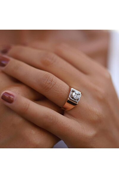 ByGoldenHouse Markiz Pırlanta Şövalye Yüzük