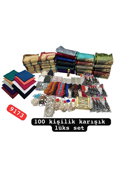 Sedef 100 Kişilik Hac ve Umre Hediyelik Dodya Kadife Peluş Seccade Seti