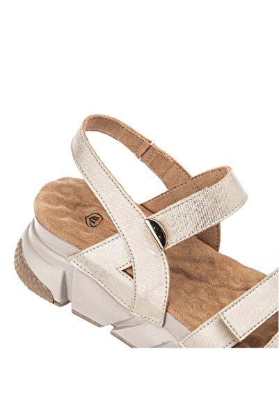 Muya Beige Women's Sandals with Anatomical Sole - Olimba Heel Spur