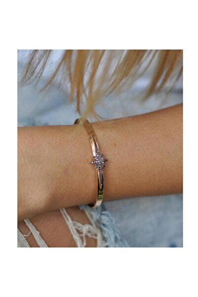 ByGoldenHouse Kutup Yıldızı Kelepçe Bilezik