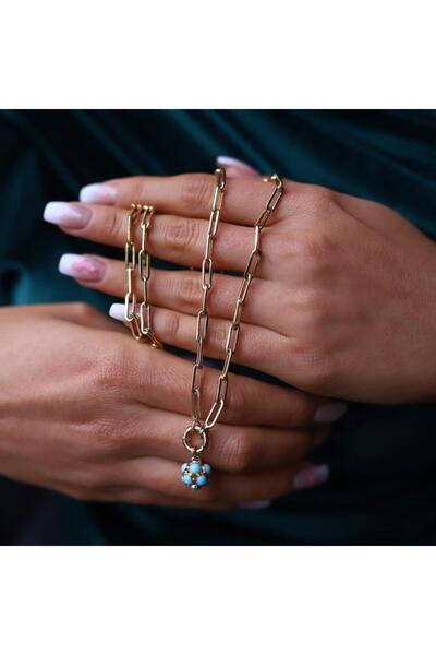 ByGoldenHouse Topik Charm Ataç Kolye