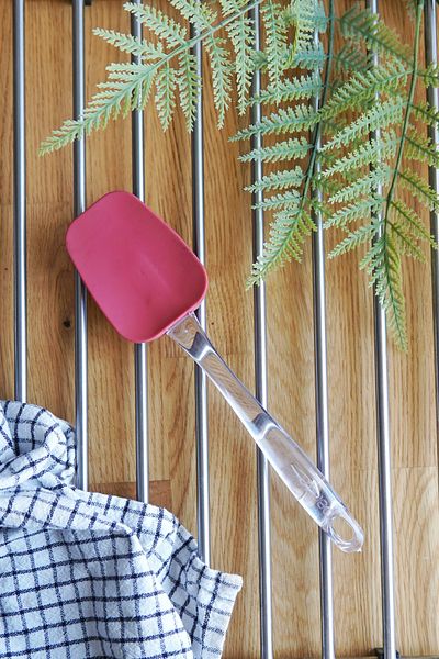 EVLE Oval Silicone Spatula L Length 25 Cm, Platinum Silicone