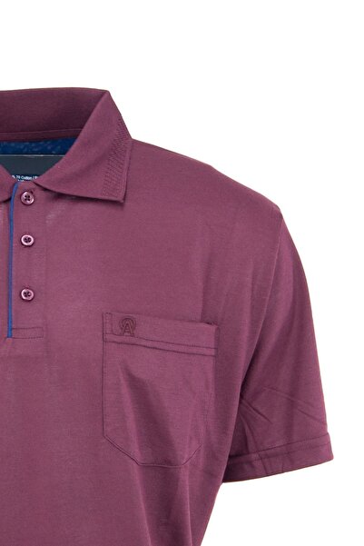 Oppland Ανδρικό μπλουζάκι από βαμβακερό ύφασμα κανονικής κοπής με κέντημα με κοντό μανίκι τσέπης