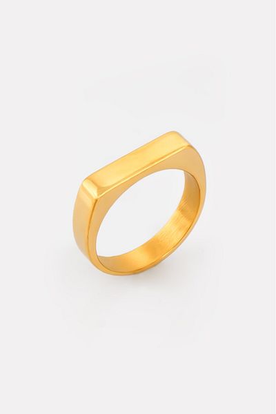 UKHWD SUPPLY 316L Steel Rectangle Cut Men's Ring Ka1345Al