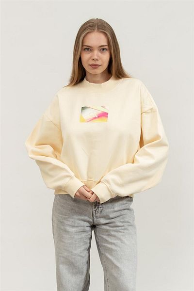 Calvin Klein Illuminated Box Logo Crew Neck Women's Crew Neck Sweatshirt