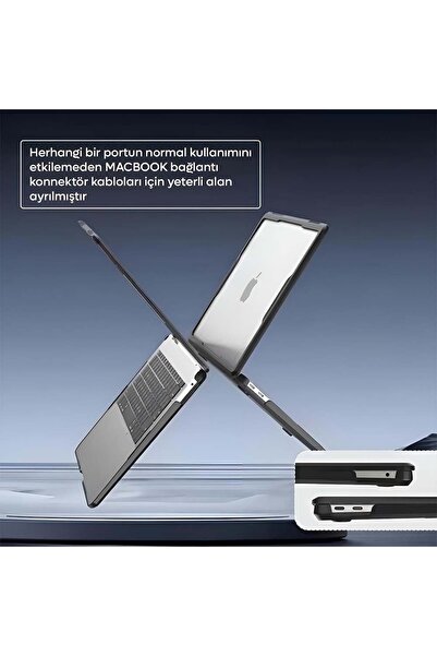 Alstrap MacBook Air 13.6 inç Uyumlu Alt ve Üst Kasa Kılıfı A2681 A3113-A3240 – Sert Koruma M2/M3/M4