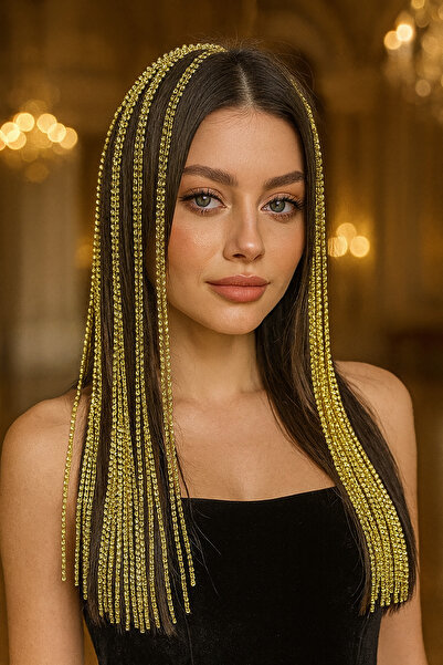 TAKIŞTIR Χρυσό Χρώμα Λεπτομερές Αξεσουάρ Μαλλιών/Αξεσουάρ Χέννας