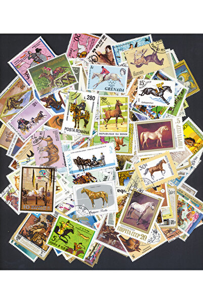 Choice 100 قطعة من طوابع الحصان المختلفة من جميع أنحاء العالم غير مستخدمة مع ...